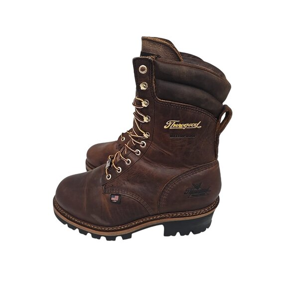 Thorogood Men's 9" Steel Toe WP/Insulated Logger Work Boot U.S.A. 804-3554 9 3E - Picture 5 of 7